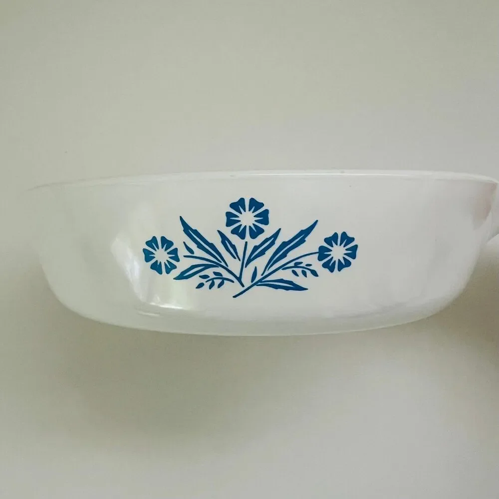CORNING WARE Blue Cornflower Pattern P-83-B Skillet Saucepan Baking Dish